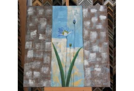 Obraz modré květy  90x90 cm